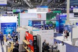 A view of the conference floor at the Las Vegas Convention Center during CES 2025 in Las Vegas on January 8, 2025. (Photo by Travis P Ball/Sipa USA)