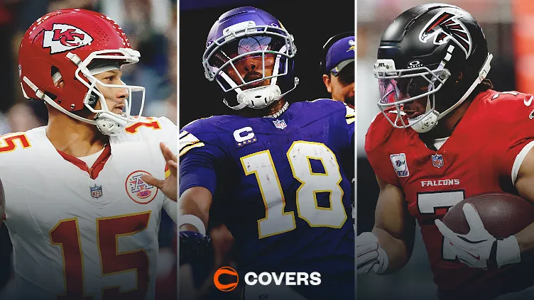 NFL picks against the spread. Patrick Mahomes, Justin Jefferson, Bijan Robinson, NFL.