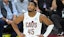 Cleveland Cavaliers guard Donovan Mitchell (45) reacts in the fourth quarter.