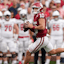 Oklahoma's John Mateer (10) scrambles in the second half of the college football game between the University of Oklahoma Sooners and the Illinois State Redbirds.