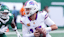Buffalo Bills quarterback Josh Allen (17) rushes the ball past New York Jets linebacker Marcelino McCrary-Ball (41) during the first half at MetLife Stadium.