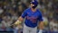 New York Mets first baseman Pete Alonso (20) flips his bat as he rounds the bases.