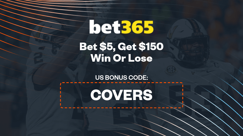 Use bet365 bonus code "COVERS" to Bet $5, and get $150 bonus bets, win or lose on your first bet. - IMAGN IMAGES