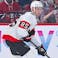 Ottawa Senators defenseman Jake Sanderson (85) plays the puck against the Montreal Canadiens during the first period at Bell Centre.