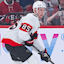 Ottawa Senators defenseman Jake Sanderson (85) plays the puck against the Montreal Canadiens during the first period at Bell Centre.