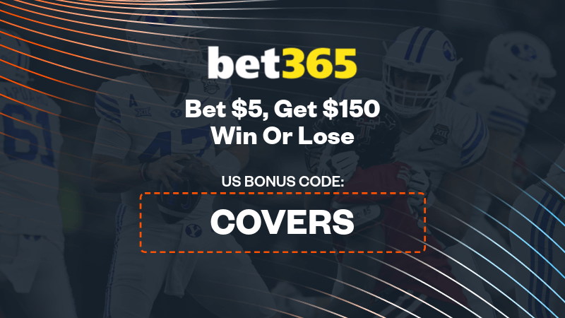 Use bet365 bonus code "COVERS" to Bet $5, and get $150 bonus bets, win or lose on your first bet. - IMAGN IMAGES