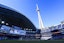 General view of the of the first opening of the roof at at Rogers Centre during a MLB game between the Tampa Bay Rays and Toronto Blue Jays. Kevin Sousa-Imagn Images