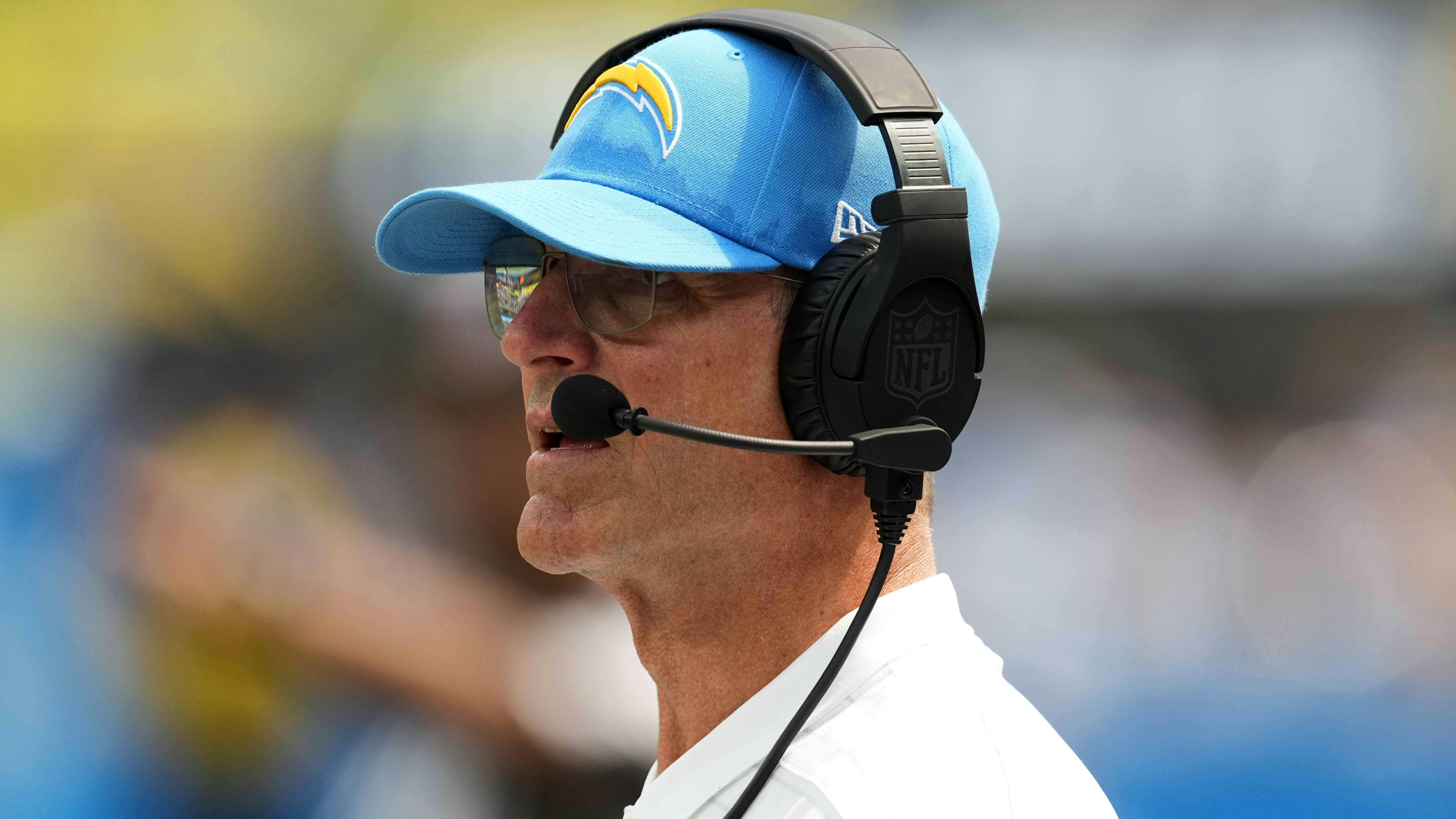 Los Angeles Chargers coach Jim Harbaugh