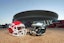 A general overall view of Kansas City Chiefs and Philadelphia Eagles helmets at the Caesars Superdome, the site of the Super Bowl LIX between the Kansas City Chiefs and the Philadelphia Eagles. Mandatory Credit: Kirby Lee-Imagn Images