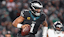 Philadelphia Eagles quarterback Jalen Hurts (1) scrambles with the ball against the Chicago Bears during the third quarter of the game at Lincoln Financial Field.