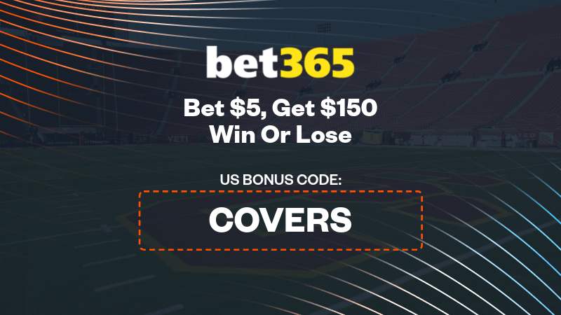 Use bet365 bonus code "COVERS" to Bet $5, and get $150 bonus bets, win or lose on your first bet. - IMAGN IMAGES