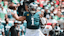 Philadelphia Eagles quarterback Jalen Hurts (1) throws the ball.