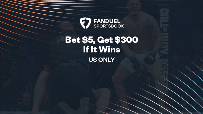 No FanDuel promo code needed for UFC 321 Aspinall vs Gane. Bet $5, get $300 in bonus bets if your first wager wins on October 25, 2025.
