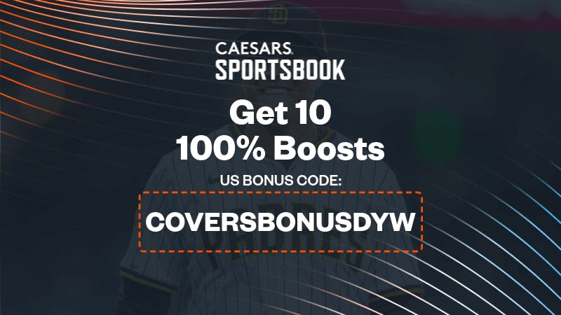 Caesars Sportsbook Promo Code 'COVERSBONUSDYW': Bet $1 on Sunday Night Baseball, Get 10 Boosts Back