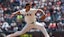 San Francisco Giants starting pitcher Jordan Hicks (12) throws a pitch against the Colorado Rockies.