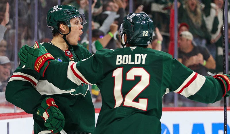 Matt Boldy and Joel Eriksson Ek Minnesota Wild NHL