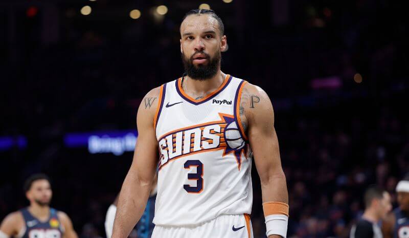 Phoenix Suns forward Dillon Brooks (3) walks off the court.