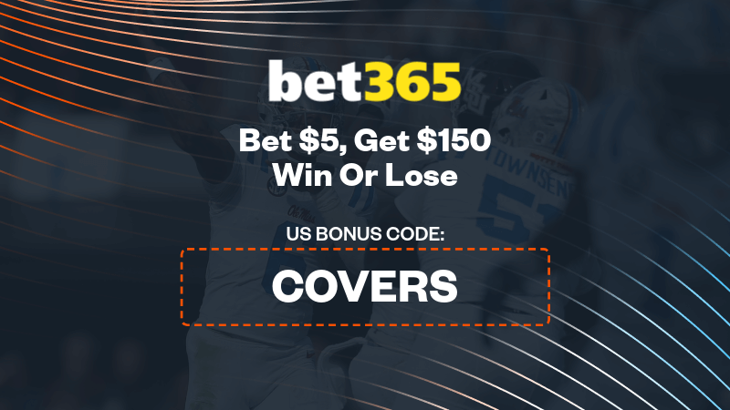 Use bet365 bonus code "COVERS" to Bet $5, and get $150 bonus bets, win or lose on your first bet. - IMAGN IMAGES