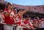 Kansas City Chiefs fans cheer in the first quarter of the NFL Week 2 game between the Kansas City Chiefs and the Cincinnati Bengals at Arrowhead Stadium in Kansas City on Sunday, Sept. 15, 2024. The Bengals led 16-10 at halftime.