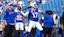 Buffalo Bills quarterback Josh Allen (17) warms up before a game.