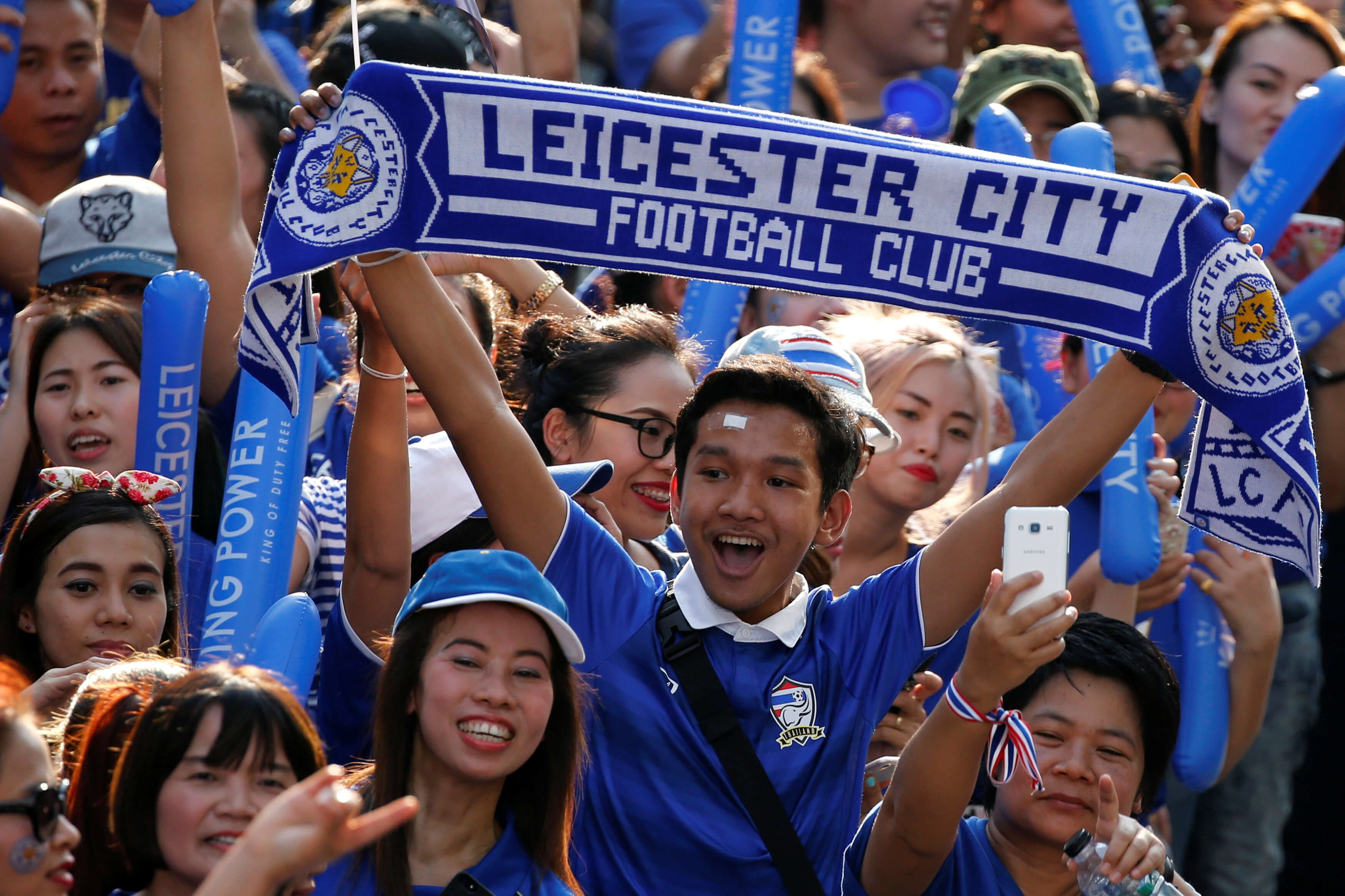 Leicester City EPL title parade.