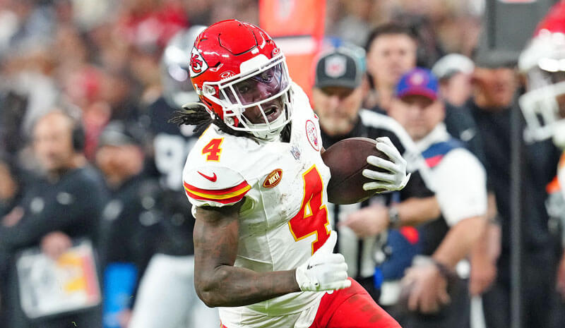 Kansas City Chiefs wide receiver Rashee Rice (4).