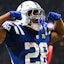 Colts running back Jonathan Taylor (28) celebrates after scoring a touchdown.