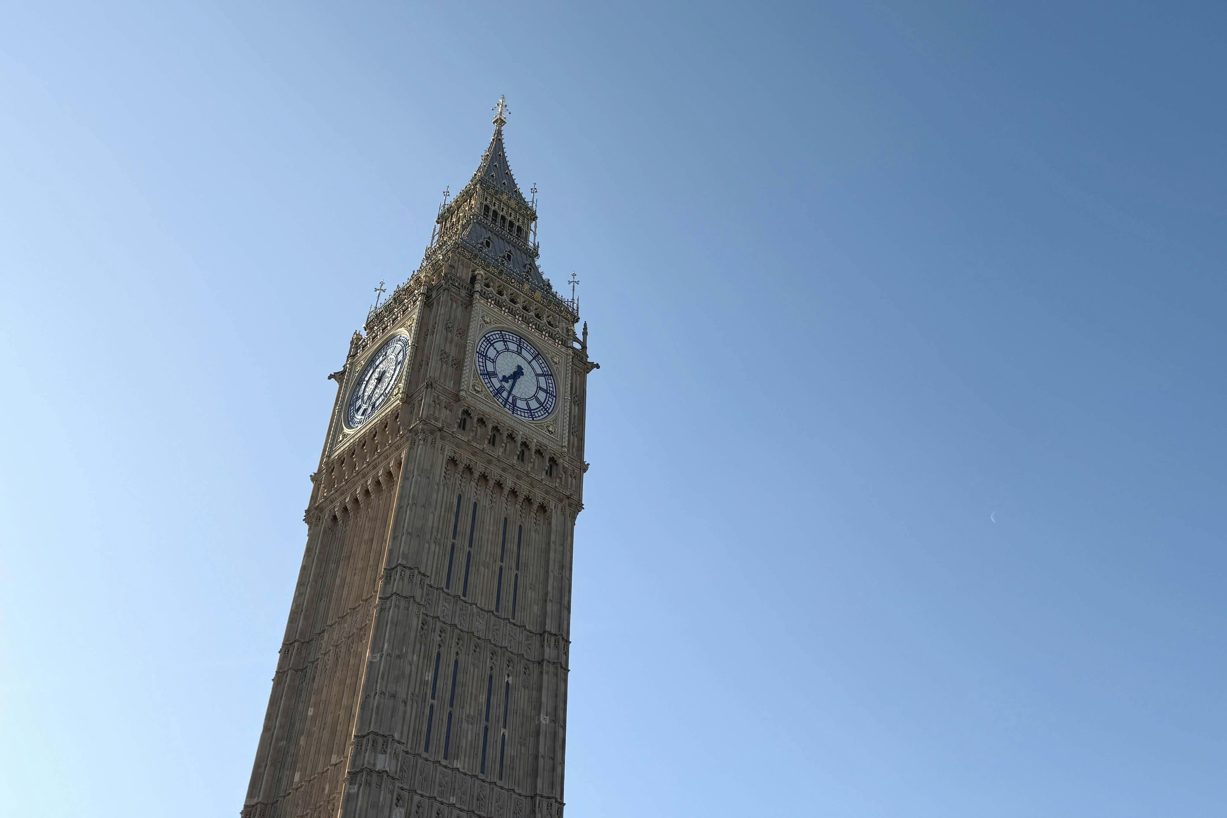 The Elizabeth Tower with the Big Ben bell