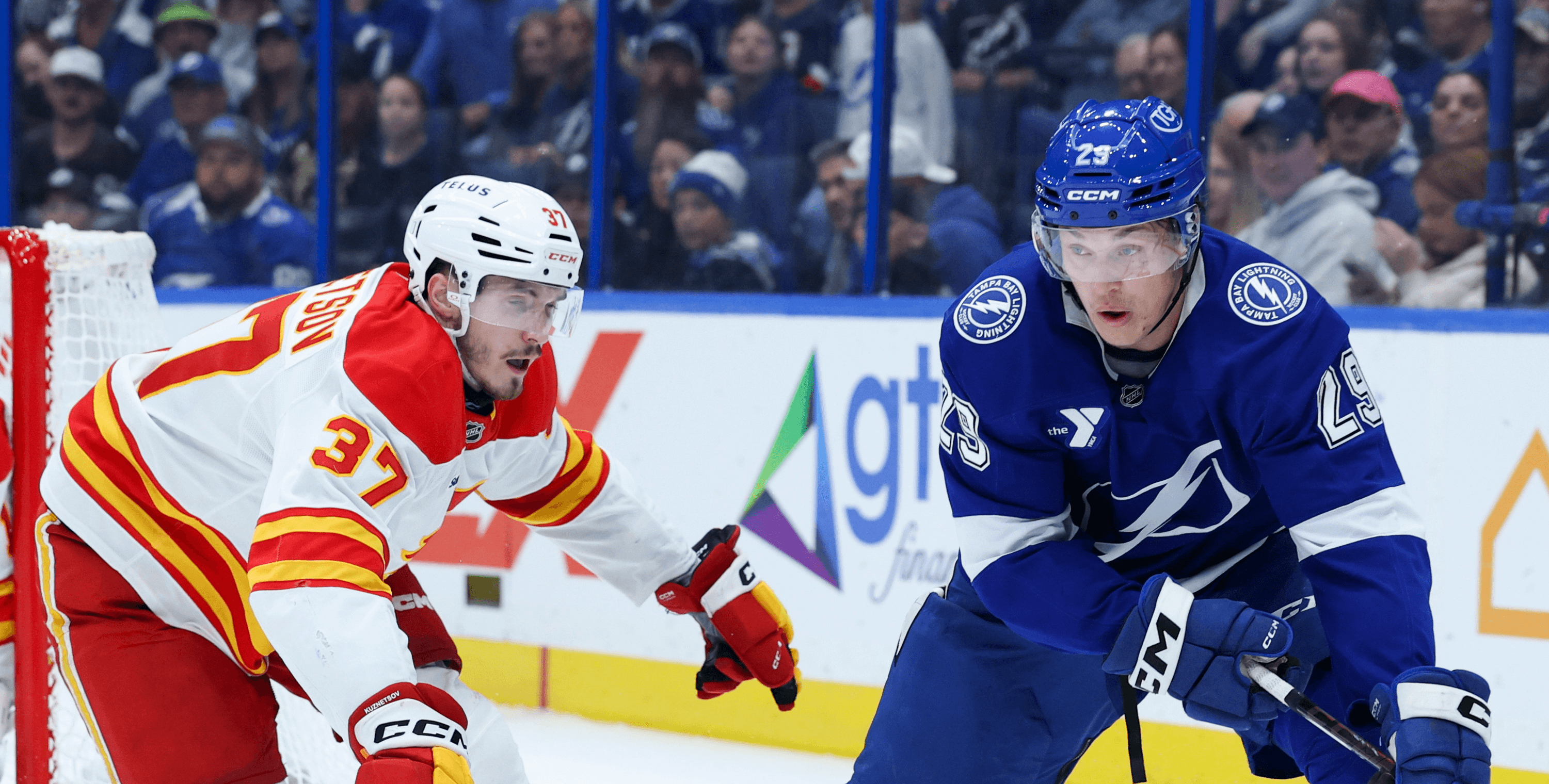 Yan Kuznetsov of the Calgary Flames NHL