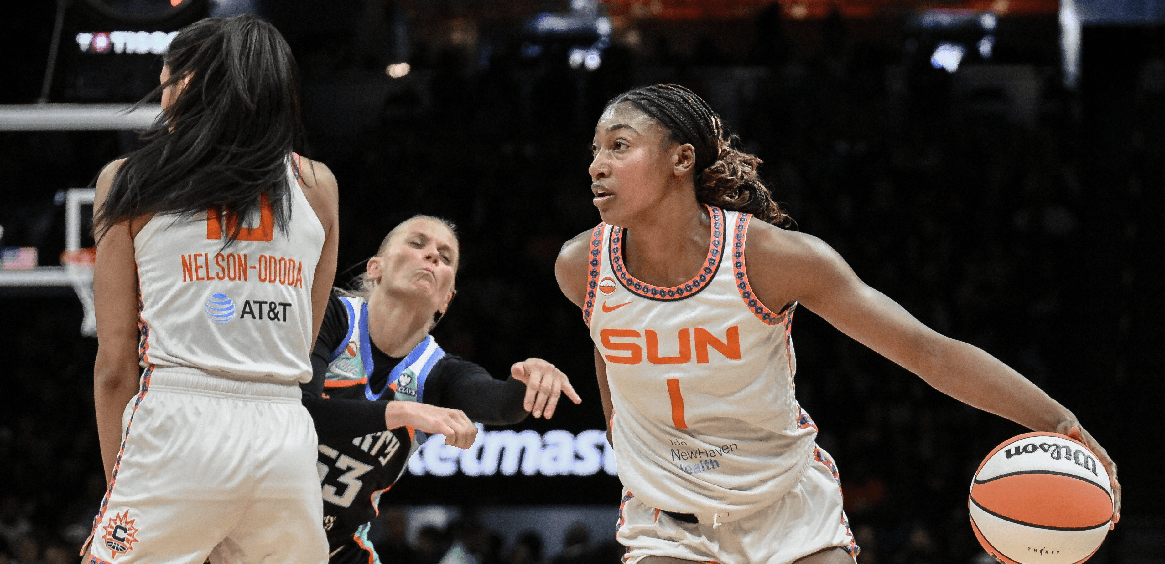 Diamond Miller of the Connecticut Sun WNBA