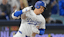 Los Angeles Dodgers two-way player Shohei Ohtani (17) reacts to his solo home run against the Milwaukee Brewers.