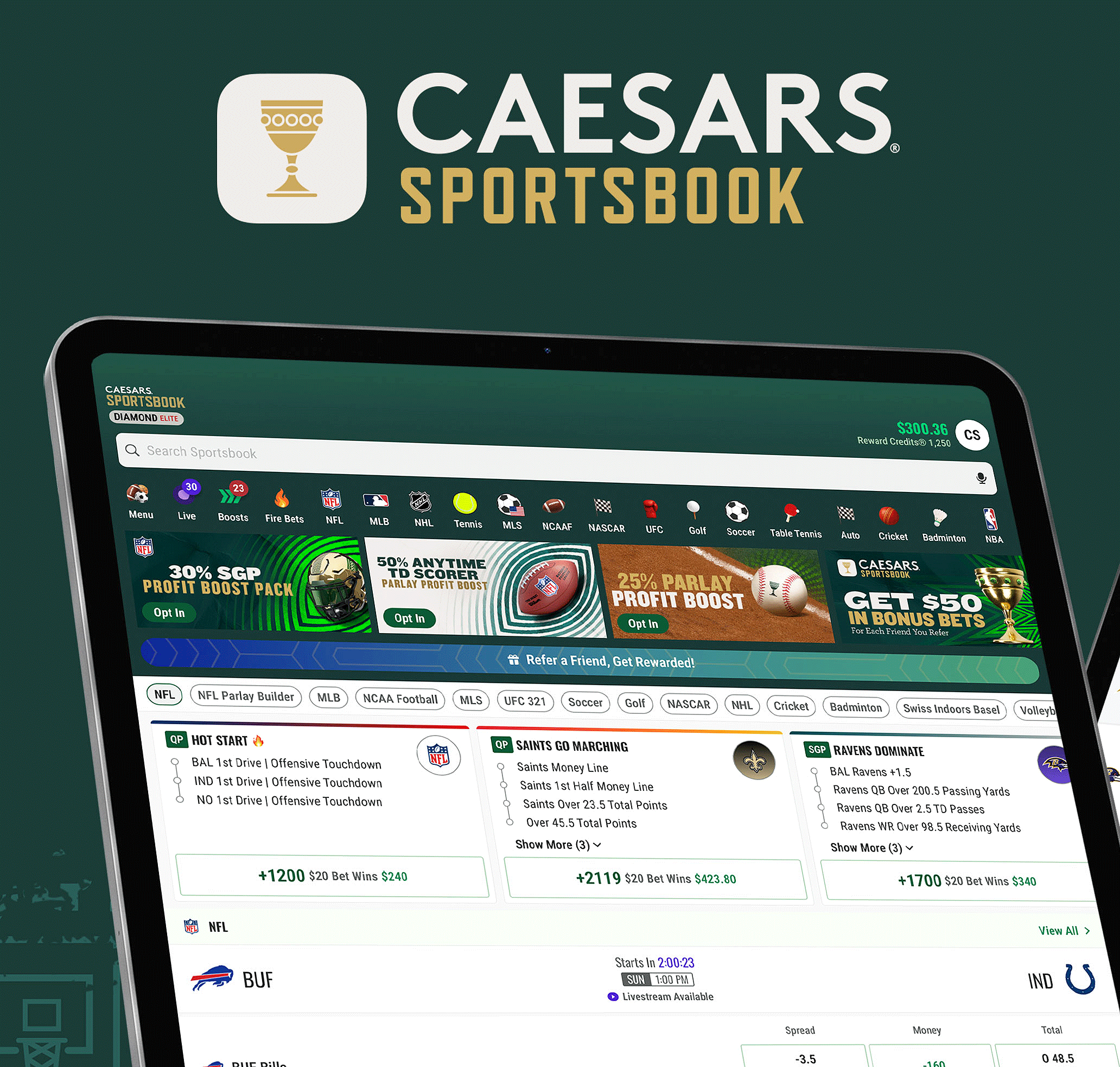 How To Bet - Caesars Expanding its NFL Betting Market with New Upgrades
