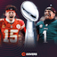 Kansas City Chiefs quarterback Patrick Mahomes and Philadelphia Eagles quarterback Jalen Hurts.