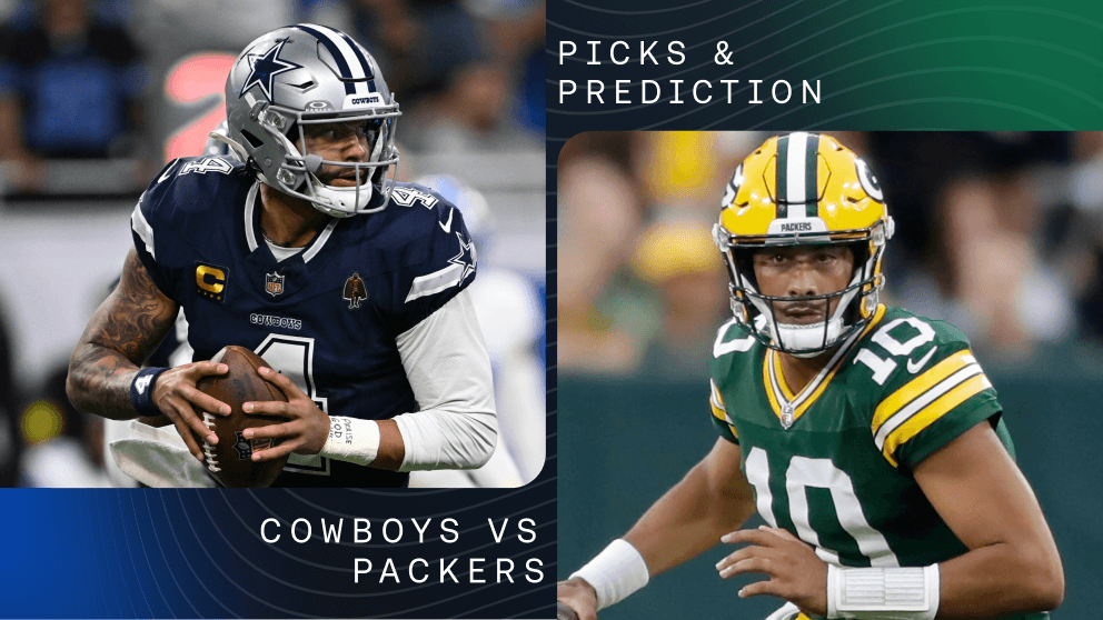 Cowboys vs. Packers prediction. Dak Prescott Dallas Cowboys Jordan Love Green Bay Packers NFL