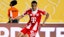 Jamal Musiala of Munich plays the ball.