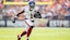 New York Giants wide receiver Malik Nabers (1) runs the ball against the Cleveland Browns.