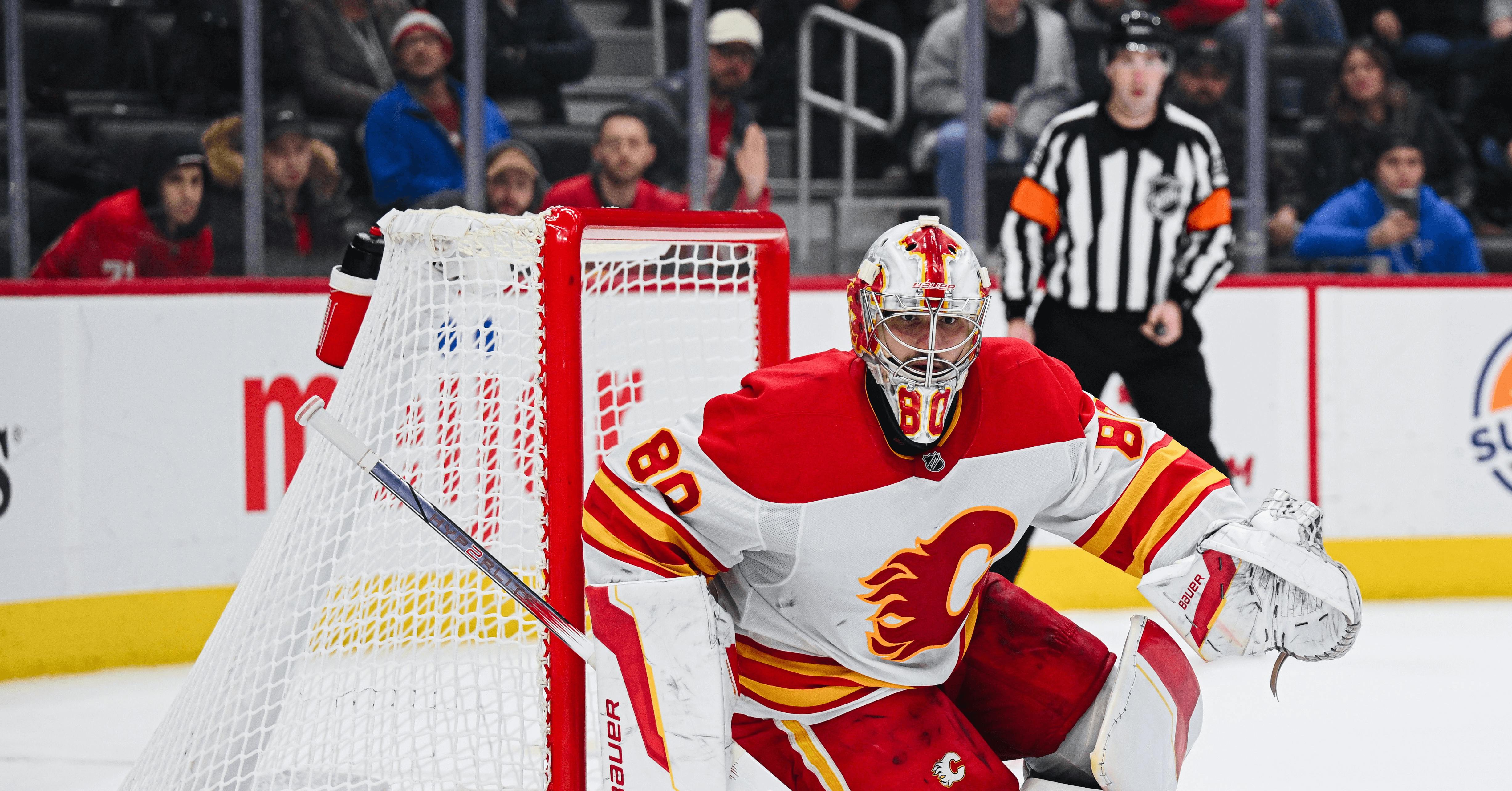 Dan Vladar of the Calgary Flames