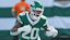 New York Jets running back Breece Hall (20) runs with the ball in the first quarter against the Carolina Panthers at MetLife Stadium.