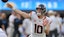 Denver Broncos quarterback Bo Nix (10) throws a pass in the second half.