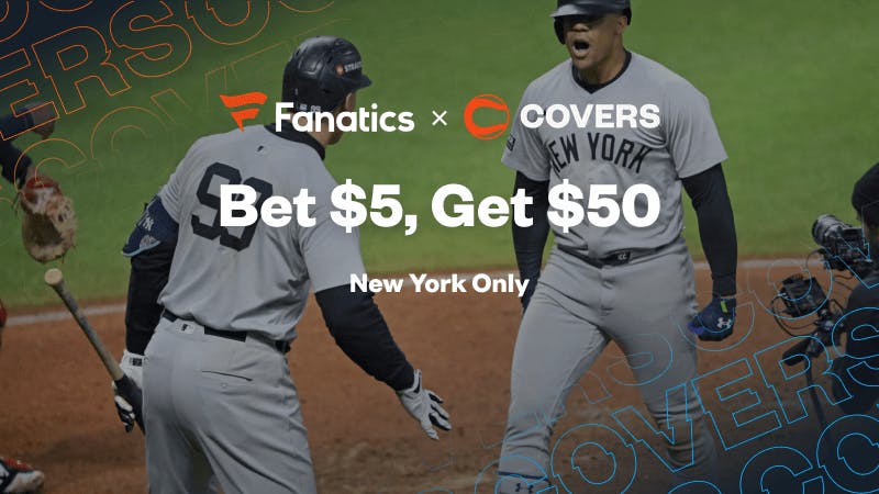 New York Fanatics Sportsbook Promo for Yankees vs Dodgers Game 1