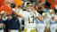 Notre Dame Fighting Irish quarterback CJ Carr (13) drops back to pass against the Miami Hurricanes.