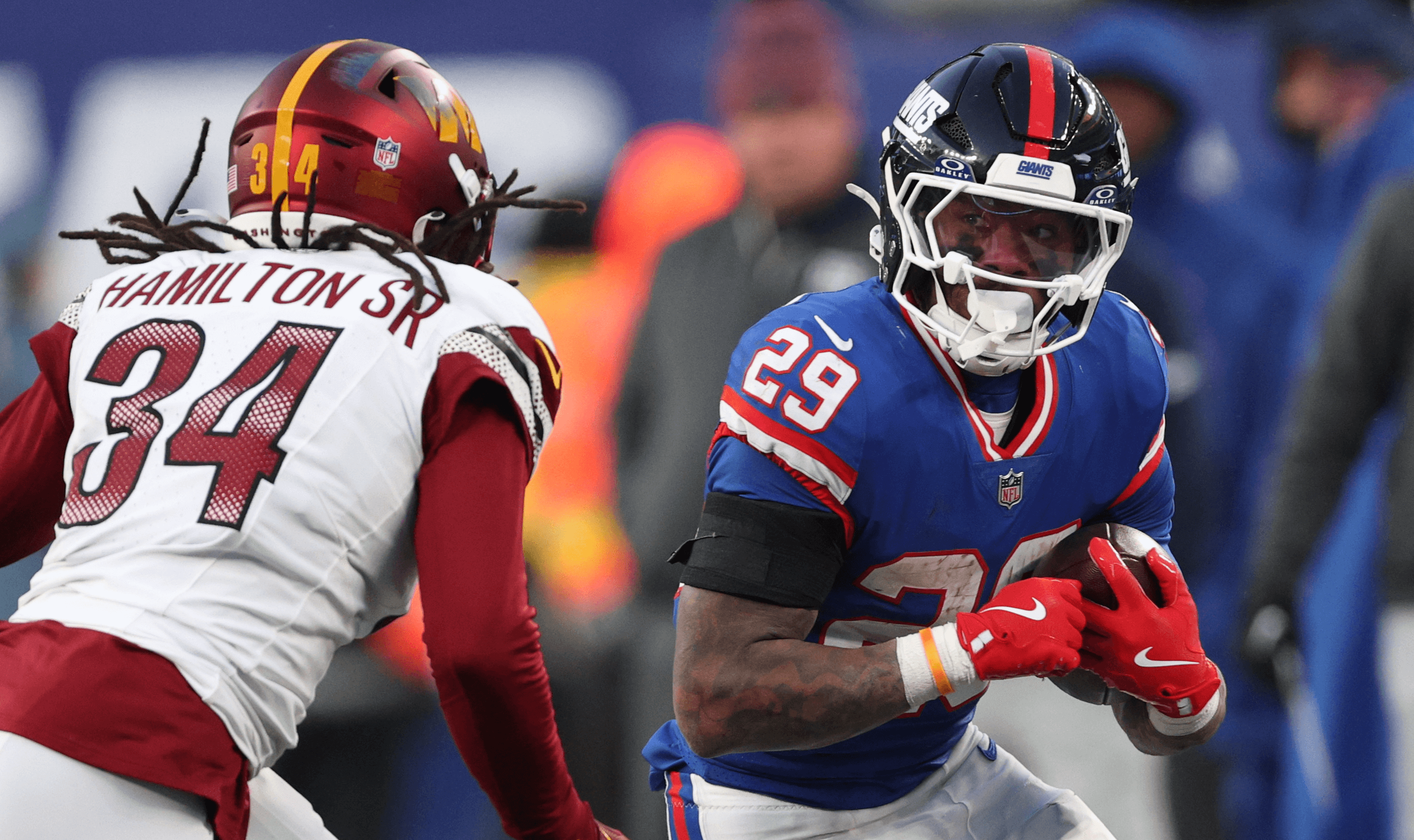 Tyrone Tracy of the NY Giants NFL