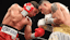 Danny Garcia (red trunks) and Brandon Rios (white trunks) box during a boxing match at Mandalay Bay Events Center. Garcia won via ninth round TKO.
