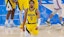 Indiana Pacers guard Tyrese Haliburton (0) walks back to the team bench.