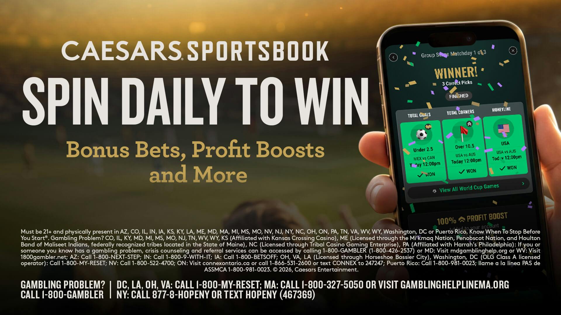 Caesars Sportsbook Rolls Out Expanded 2026 FIFA World Cup Offerings