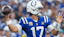 Indianapolis Colts quarterback Daniel Jones (17) looks to pass Sunday, Oct. 5, 2025, during a game against the Las Vegas Raiders at Lucas Oil Stadium in Indianapolis