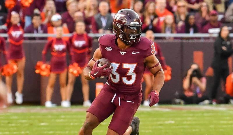 Virginia Tech Hokies running back Bhayshul Tuten