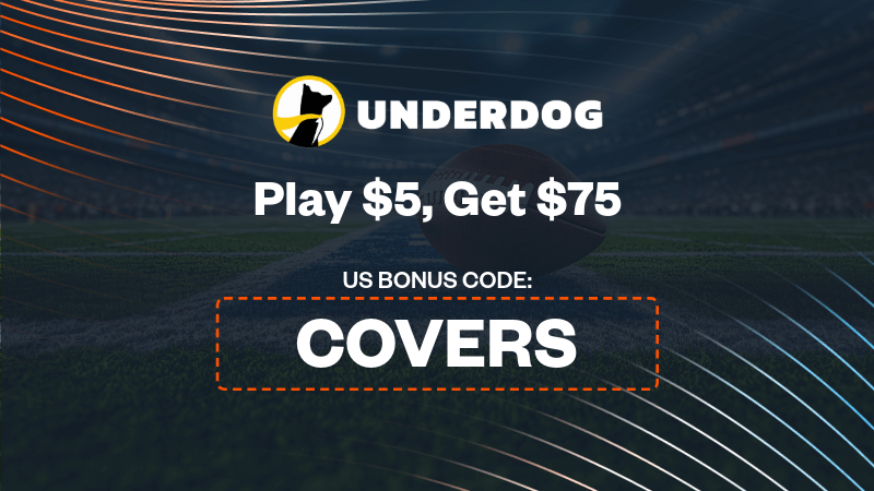 Use Underdog Fantasy promo code "COVERS" to play $5, Get $75. - IMAGN IMAGES