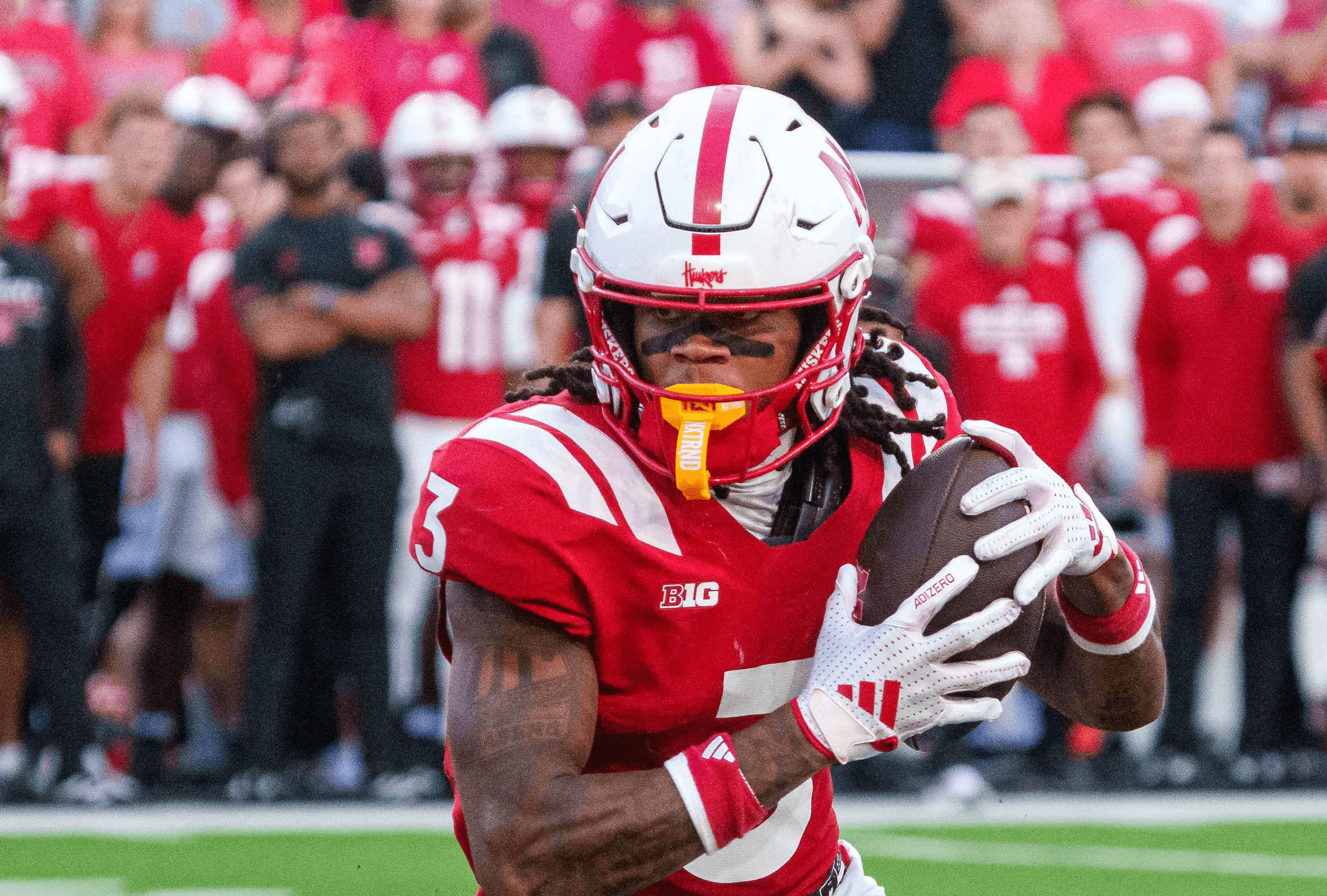 Kwazi Gilmer of the Nebraska Cornhuskers NCAAF