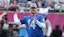Sam Darnold (14) throws the ball during NFC Practice.